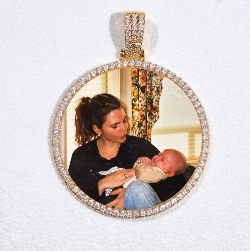 MEDIUM 3D CIRCLE CUSTOM PICTURE PENDANT