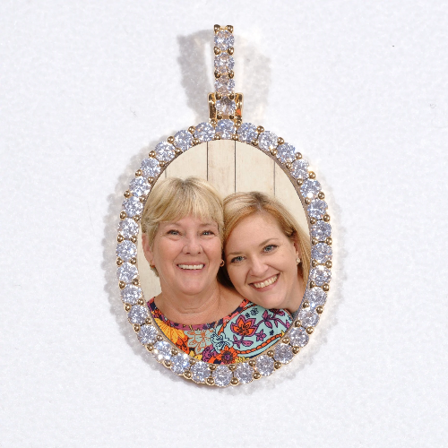 3D Oval Custom Picture Pendant