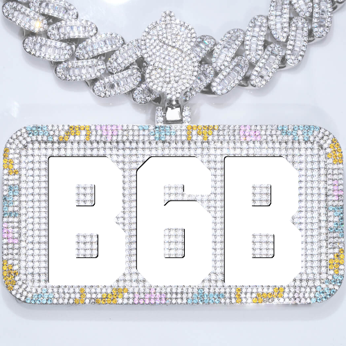 CUSTOM LETTER NECKLACE 3D COLORFUL SQUARE