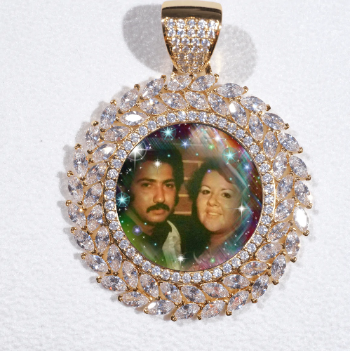 Large 3D Wheat Ear Custom Picture Pendant