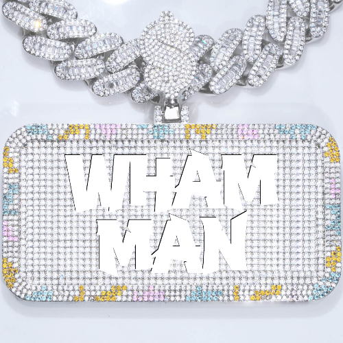 CUSTOM LETTER NECKLACE 3D COLORFUL SQUARE