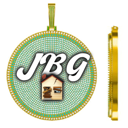 CUSTOM LETTER NECKLACE 3D BIG DISC