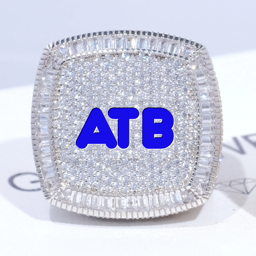 CUSTOM LETTER 3D ICED RING