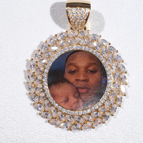 Large 3D Wheat Ear Custom Picture Pendant