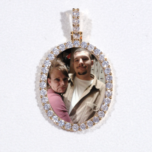 3D Oval Custom Picture Pendant