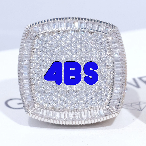 CUSTOM LETTER 3D ICED RING