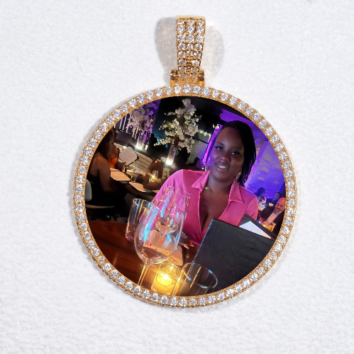 MEDIUM 3D CIRCLE CUSTOM PICTURE PENDANT