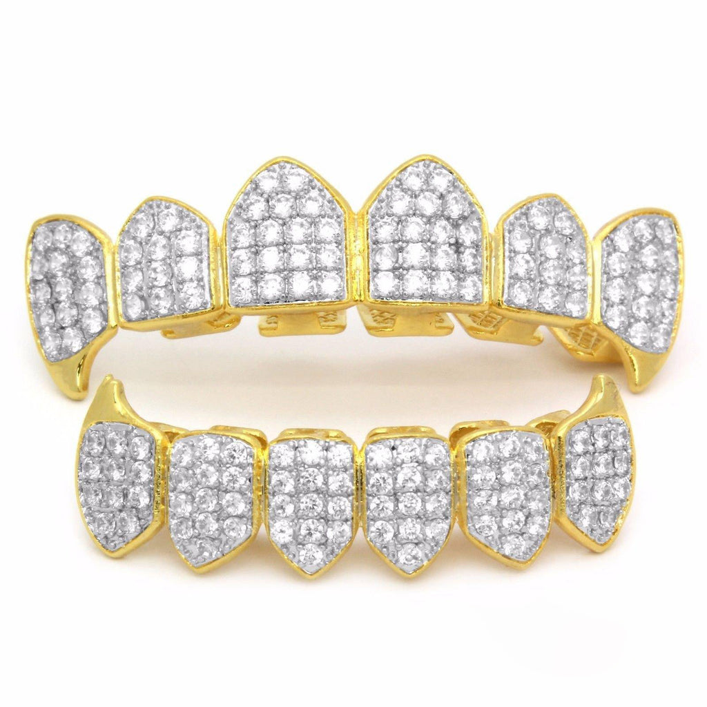 Official Limited Micro-inlay CZ Gold-Plated Grillz