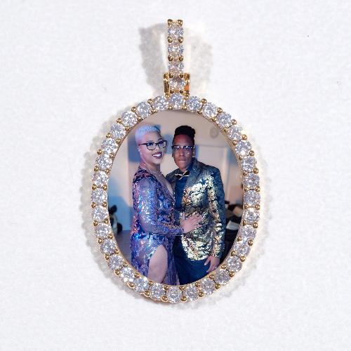 3D Oval Custom Picture Pendant