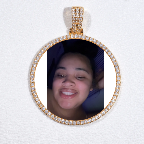 MEDIUM 3D CIRCLE CUSTOM PICTURE PENDANT
