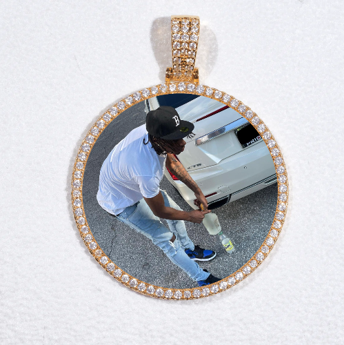 MEDIUM 3D CIRCLE CUSTOM PICTURE PENDANT