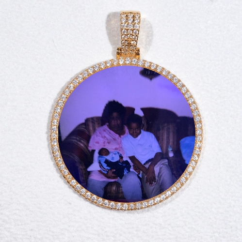 MEDIUM 3D CIRCLE CUSTOM PICTURE PENDANT
