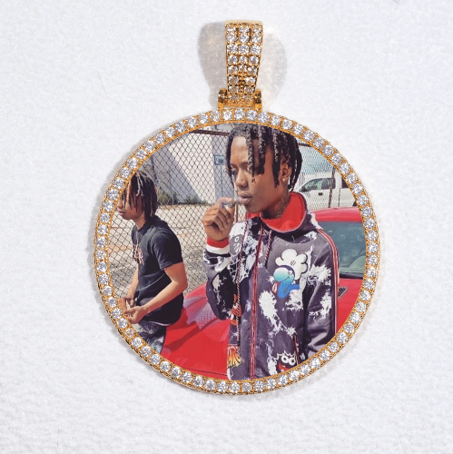 MEDIUM 3D CIRCLE CUSTOM PICTURE PENDANT