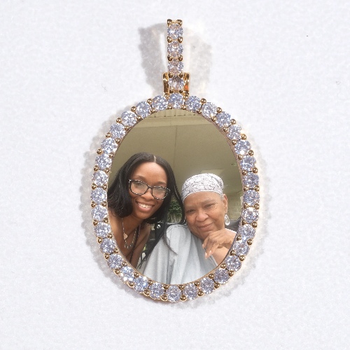 3D Oval Custom Picture Pendant