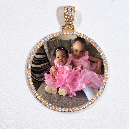 MEDIUM 3D CIRCLE CUSTOM PICTURE PENDANT