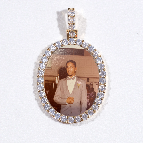 3D Oval Custom Picture Pendant