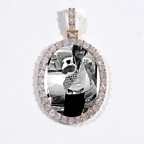 3D Oval Custom Picture Pendant