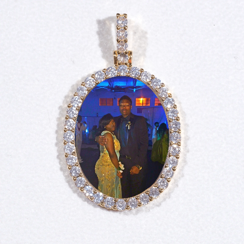 3D Oval Custom Picture Pendant