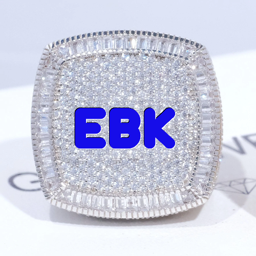 CUSTOM LETTER 3D ICED RING