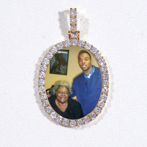 3D Oval Custom Picture Pendant