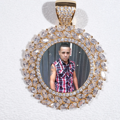 Large 3D Wheat Ear Custom Picture Pendant