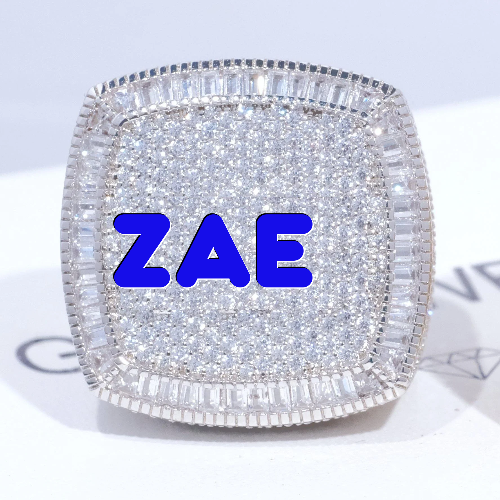 CUSTOM LETTER 3D ICED RING