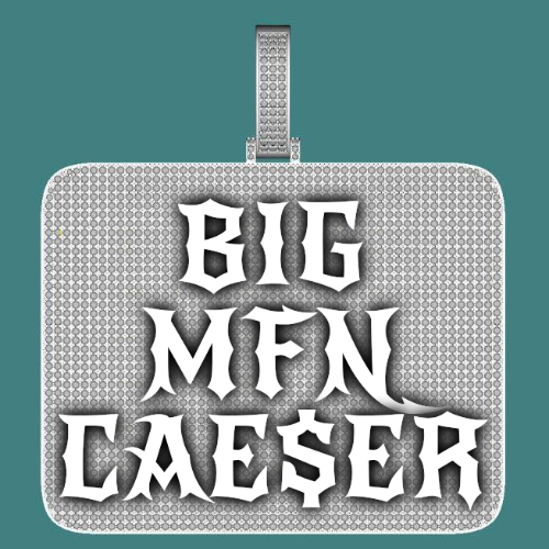 CUSTOM LETTER NECKLACE 3D BIG SQUARE