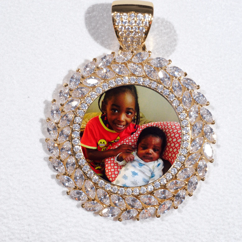 Large 3D Wheat Ear Custom Picture Pendant