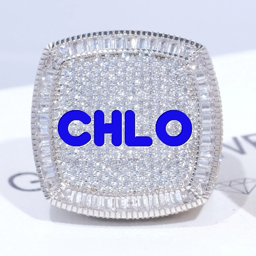 CUSTOM LETTER 3D ICED RING