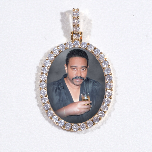 3D Oval Custom Picture Pendant
