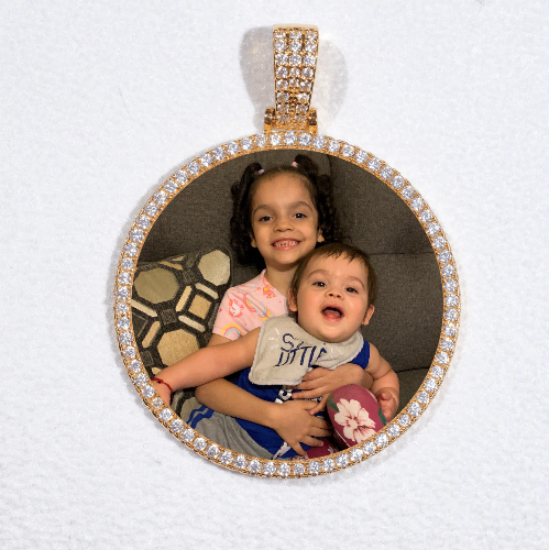 MEDIUM 3D CIRCLE CUSTOM PICTURE PENDANT