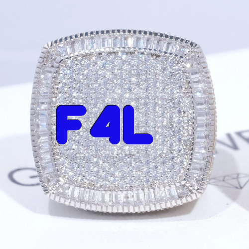 CUSTOM LETTER 3D ICED RING