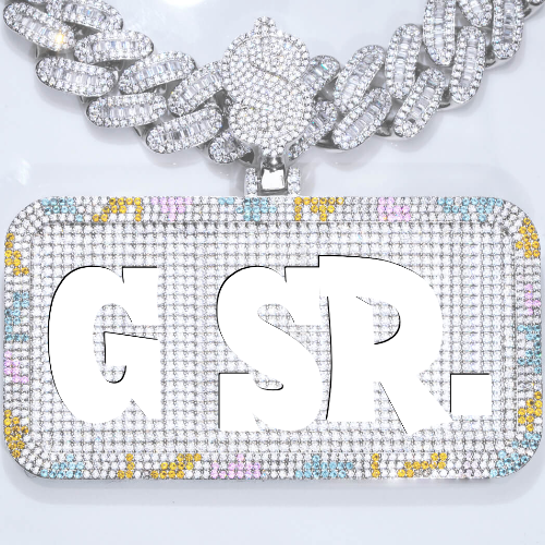 CUSTOM LETTER NECKLACE 3D COLORFUL SQUARE