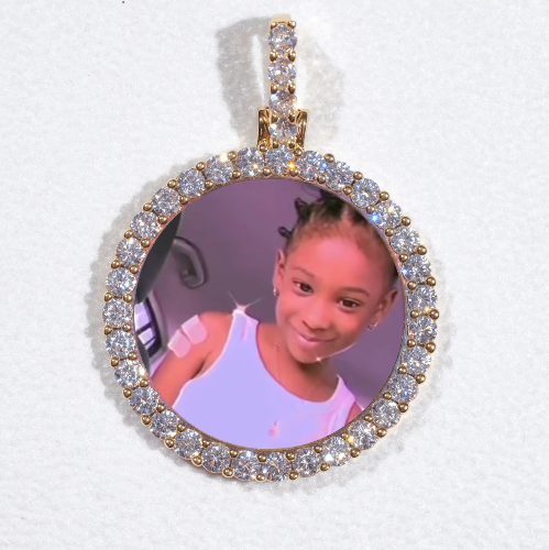 3D CIRCLE CUSTOM PICTURE PENDANT SMALL SIZE