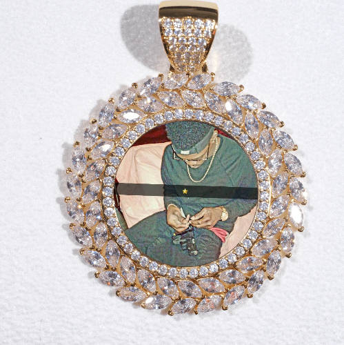 Large 3D Wheat Ear Custom Picture Pendant