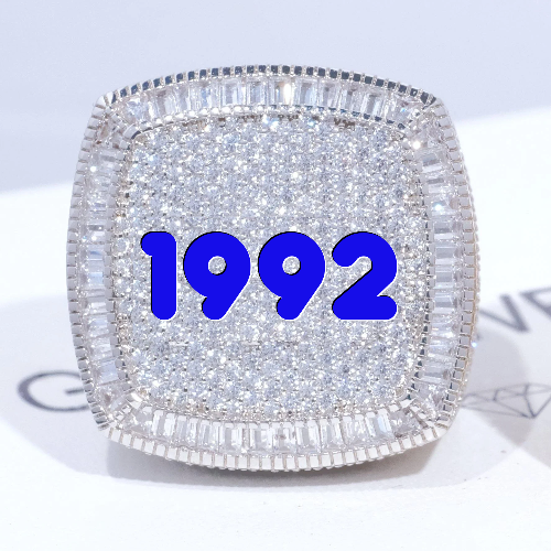 CUSTOM LETTER 3D ICED RING