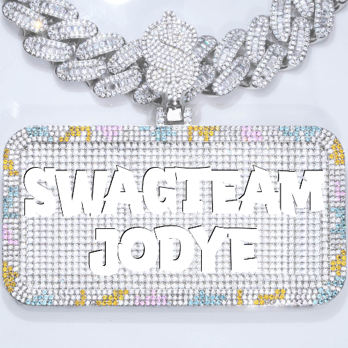 CUSTOM LETTER NECKLACE 3D COLORFUL SQUARE