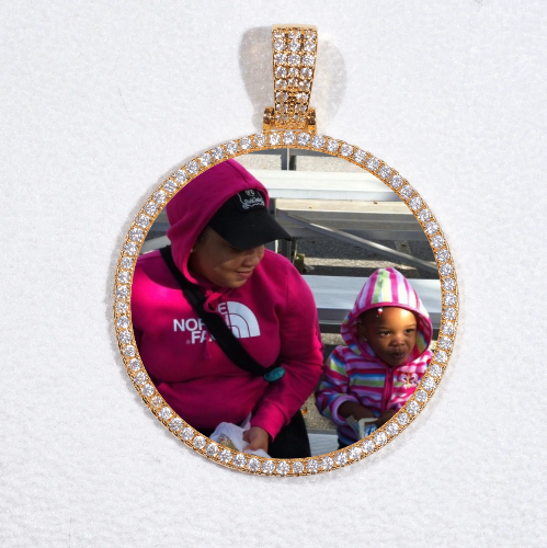 MEDIUM 3D CIRCLE CUSTOM PICTURE PENDANT