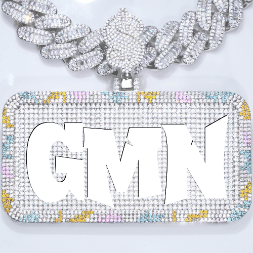 CUSTOM LETTER NECKLACE 3D COLORFUL SQUARE