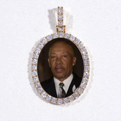 3D Oval Custom Picture Pendant