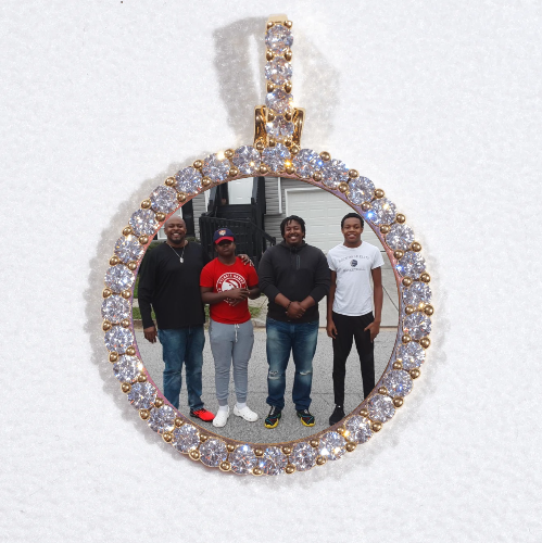 3D CIRCLE CUSTOM PICTURE PENDANT SMALL SIZE