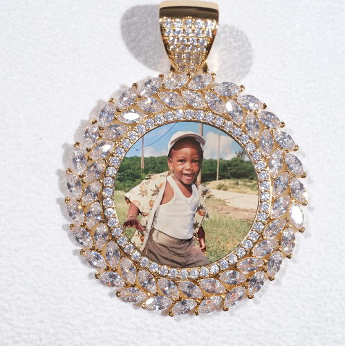 Large 3D Wheat Ear Custom Picture Pendant