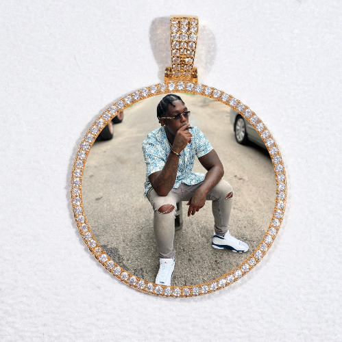 MEDIUM 3D CIRCLE CUSTOM PICTURE PENDANT