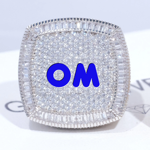 CUSTOM LETTER 3D ICED RING