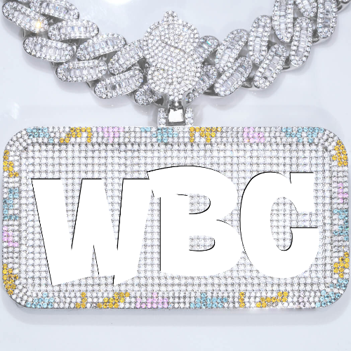 CUSTOM LETTER NECKLACE 3D COLORFUL SQUARE