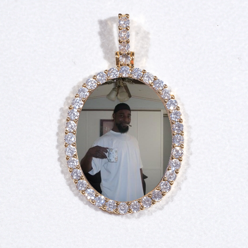 3D Oval Custom Picture Pendant