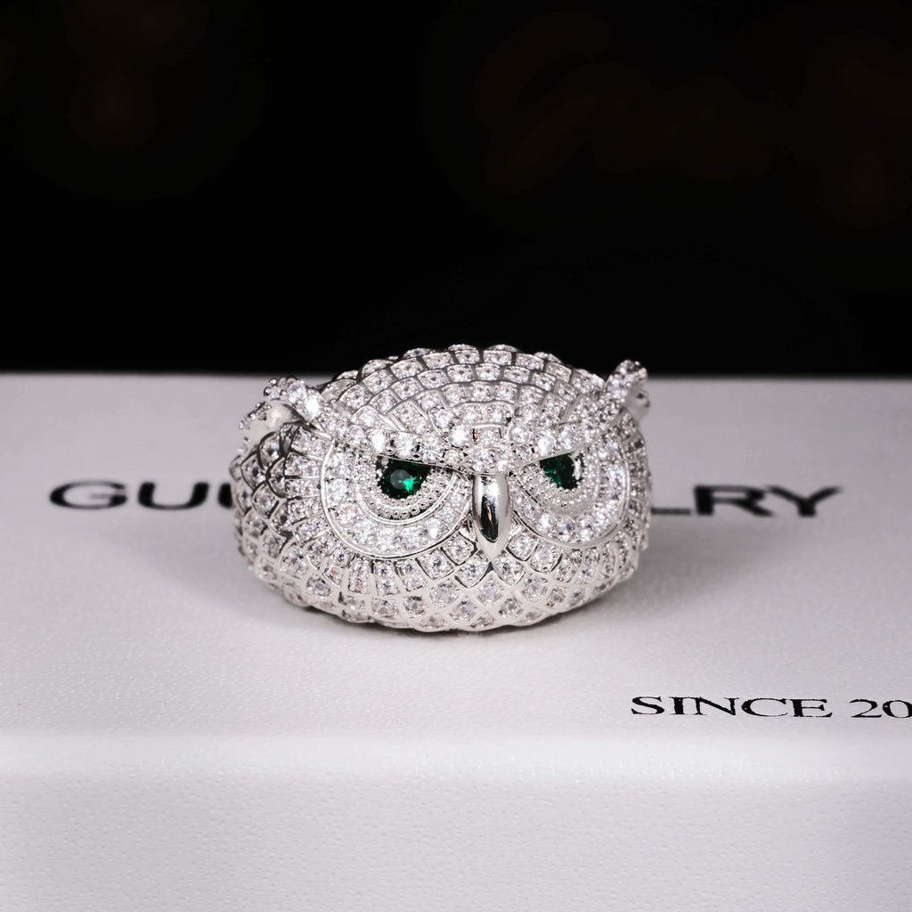 Iced Owl Ring - The GUU Shop