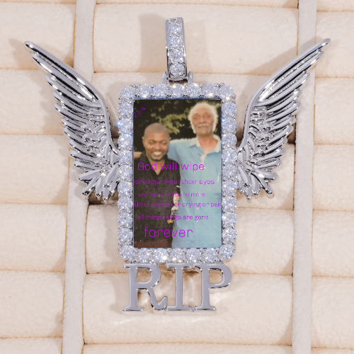 RIP WING 3D CUSTOM PICTURE PENDANT