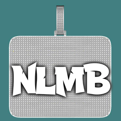 CUSTOM LETTER NECKLACE 3D BIG SQUARE