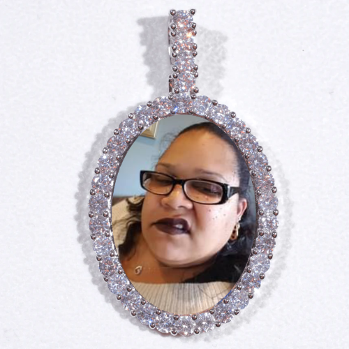 Large 3D Oval Custom Picture Pendant